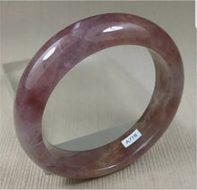 Load image into Gallery viewer, 10% OFF- 55/56/57mm Certified Natural Lavender Gold Silk Jadeite Emerald A*Jade HandCarved Bracelet Bangle A778