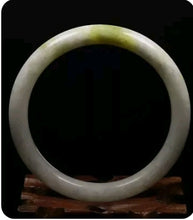 Load image into Gallery viewer, 10% OFF- 59/60/61mm Certified Natural Emerald Yellow Green Jadeite Emerald Jade*A Handcarved Lucky Round Bracelet Bangle K4925