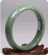 Load image into Gallery viewer, 10% OFF- 59/60/61mm Certified Natural Jadeite Emerald Jade*A Handcarved Lucky Bracelet Bangle JK4891