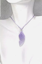 Load image into Gallery viewer, 10% OFF- Certified Natural Lavender Purple Jadeite Emerald A Jade Handcarved Lucky GoldFish Pendant