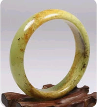 Load image into Gallery viewer, 10% OFF- 57/58/59mm Certified Natural Red Yellow Xiu Jade*A Handcarved Lucky Bracelet Bangle VV6124