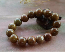 Load image into Gallery viewer, 10% OFF- 7.5"L/54-63mm Certified Natural Red Yellow Gold Jadeite Emerald A*Jade Lucky Bead Stretchy/Adjustable Bracelet《Grade A》