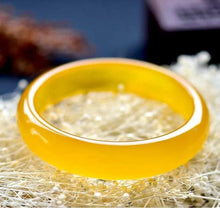 Load image into Gallery viewer, 10% OFF- 63/64/65mm Certified Natural Yellow Gold Jadeite Emerald A*Jade Handcarved Bangle S127