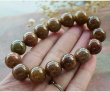 Load image into Gallery viewer, 10% OF- 54-63mm Certified Natural Yellow Gold Jadeite Emerald A*Jade Lucky Coin Stretchy Bracelet《Grade A》A2293