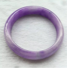 Load image into Gallery viewer, 10% OFF- 57/58/59mm Certified Natural Lavender Jadeite Emerald A*Jade HandCarved Lucky Bracelet Bangle F123