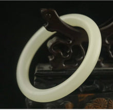 Load image into Gallery viewer, 10% OFF- 59/60/61mm Certified Natural Lavender Jadeite Emerald A*Jade HandCarved Lucky Bracelet Bangle