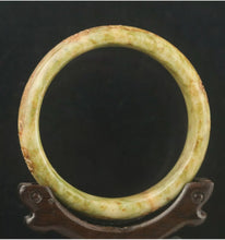 Load image into Gallery viewer, 10% OFF- 58/59/60mm Certified Natural Lavender Jadeite Emerald A*Jade HandCarved Beautiful Flower Blossom Bracelet Bangle