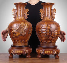 Load image into Gallery viewer, Chinese Feng Shui Lucky Wealth Vase Home/Office Decor Sculpture Craft Living Room TV Cabinet Fortune Ornament Housewarming Gift