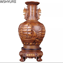 Load image into Gallery viewer, Chinese Feng Shui Lucky Wealth Vase Home/Office Decor Sculpture Craft Living Room TV Cabinet Fortune Ornament Housewarming Gift