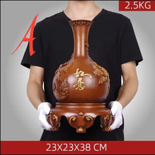 Load image into Gallery viewer, Chinese Feng Shui Lucky Wealth Vase Home/Office Decor Sculpture Craft Living Room TV Cabinet Fortune Ornament Housewarming Gift