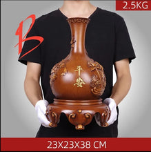 Load image into Gallery viewer, Chinese Feng Shui Lucky Wealth Vase Home/Office Decor Sculpture Craft Living Room TV Cabinet Fortune Ornament Housewarming Gift