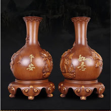 Load image into Gallery viewer, Chinese Feng Shui Lucky Wealth Vase Home/Office Decor Sculpture Craft Living Room TV Cabinet Fortune Ornament Housewarming Gift