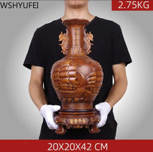 Load image into Gallery viewer, Chinese Feng Shui Lucky Wealth Vase Home/Office Decor Sculpture Craft Living Room TV Cabinet Fortune Ornament Housewarming Gift