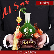 Load image into Gallery viewer, Chinese Feng Shui Lucky Wealth Vase Home/Office Decor Sculpture Craft Living Room TV Cabinet Fortune Ornament Housewarming Gift