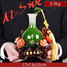 Load image into Gallery viewer, Chinese Feng Shui Lucky Wealth Vase Home/Office Decor Sculpture Craft Living Room TV Cabinet Fortune Ornament Housewarming Gift