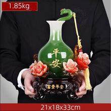 Load image into Gallery viewer, Chinese Feng Shui Lucky Wealth Vase Home/Office Decor Sculpture Craft Living Room TV Cabinet Fortune Ornament Housewarming Gift