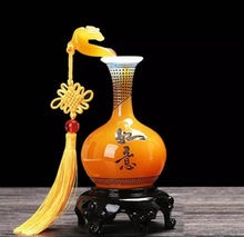 Load image into Gallery viewer, Chinese Feng Shui Lucky Wealth Ruyi Vase Home/Office Decor Sculpture Craft Living Room TV Cabinet Fortune Ornament Housewarming Gift