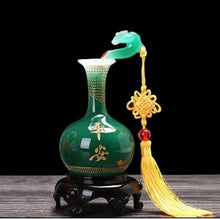 Load image into Gallery viewer, Chinese Feng Shui Lucky Wealth Ruyi Vase Home/Office Decor Sculpture Craft Living Room TV Cabinet Fortune Ornament Housewarming Gift