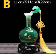 Load image into Gallery viewer, Chinese Feng Shui Lucky Wealth Ruyi Vase Home/Office Decor Sculpture Craft Living Room TV Cabinet Fortune Ornament Housewarming Gift
