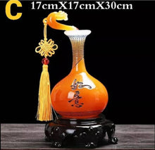Load image into Gallery viewer, Chinese Feng Shui Lucky Wealth Vase Home/Office Decor Sculpture Craft Living Room TV Cabinet Fortune Ornament Housewarming Gift