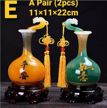 Load image into Gallery viewer, Chinese Feng Shui Lucky Wealth Ruyi Vase Home/Office Decor Sculpture Craft Living Room TV Cabinet Fortune Ornament Housewarming Gift