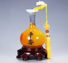 Load image into Gallery viewer, Chinese Feng Shui Lucky Wealth Ruyi Vase Home/Office Decor Sculpture Craft Living Room TV Cabinet Fortune Ornament Housewarming Gift
