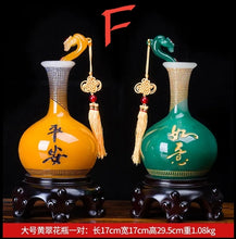 Load image into Gallery viewer, Chinese Feng Shui Lucky Wealth Ruyi Vase Home/Office Decor Sculpture Craft Living Room TV Cabinet Fortune Ornament Housewarming Gift