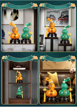 Load image into Gallery viewer, A Pair of Chinese Feng Shui Lucky Wealth Ruyi Gourd Home/Office Decor Sculpture Craft Living Room TV Cabinet Fortune Ornament Housewarming Gift