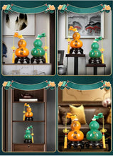 Load image into Gallery viewer, A Pair of Chinese Feng Shui Lucky Wealth Ruyi Gourd Home/Office Decor Sculpture Craft Living Room TV Cabinet Fortune Ornament Housewarming Gift