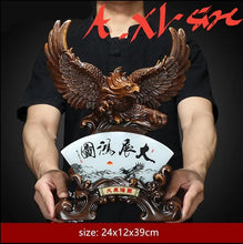 Load image into Gallery viewer, Chinese Feng Shui Lucky Wealth Eagle Home/Office Decor Sculpture Craft Living Room TV Cabinet Fortune Ornament Housewarming Gift