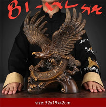 Load image into Gallery viewer, Chinese Feng Shui Lucky Wealth Eagle Home/Office Decor Sculpture Craft Living Room TV Cabinet Fortune Ornament Housewarming Gift
