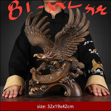 Load image into Gallery viewer, Chinese Feng Shui Lucky Wealth Eagle Home/Office Decor Sculpture Craft Living Room TV Cabinet Fortune Ornament Housewarming Gift