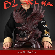 Load image into Gallery viewer, Chinese Feng Shui Lucky Wealth Eagle Home/Office Decor Sculpture Craft Living Room TV Cabinet Fortune Ornament Housewarming Gift