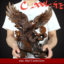 Load image into Gallery viewer, Chinese Feng Shui Lucky Wealth Eagle Home/Office Decor Sculpture Craft Living Room TV Cabinet Fortune Ornament Housewarming Gift