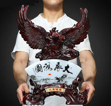 Load image into Gallery viewer, Chinese Feng Shui Lucky Wealth Eagle Home/Office Decor Sculpture Craft Living Room TV Cabinet Fortune Ornament Housewarming Gift
