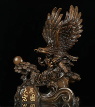 Load image into Gallery viewer, Chinese Feng Shui Lucky Wealth Eagle Home/Office Decor Sculpture Craft Living Room TV Cabinet Fortune Ornament Housewarming Gift