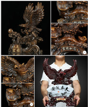 Load image into Gallery viewer, Chinese Feng Shui Lucky Wealth Eagle Home/Office Decor Sculpture Craft Living Room TV Cabinet Fortune Ornament Housewarming Gift