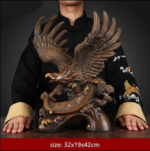 Load image into Gallery viewer, Chinese Feng Shui Lucky Wealth Eagle Home/Office Decor Sculpture Craft Living Room TV Cabinet Fortune Ornament Housewarming Gift