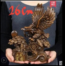 Load image into Gallery viewer, Chinese Feng Shui Lucky Wealth Eagle Home/Office Decor Sculpture Craft Living Room TV Cabinet Fortune Ornament Housewarming Gift