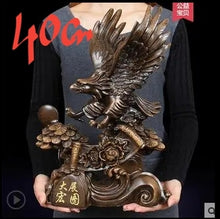 Load image into Gallery viewer, Chinese Feng Shui Lucky Wealth Eagle Home/Office Decor Sculpture Craft Living Room TV Cabinet Fortune Ornament Housewarming Gift