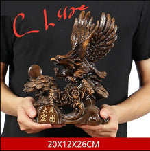 Load image into Gallery viewer, Chinese Feng Shui Lucky Wealth Eagle Home/Office Decor Sculpture Craft Living Room TV Cabinet Fortune Ornament Housewarming Gift