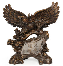 Load image into Gallery viewer, Chinese Feng Shui Lucky Wealth Eagle Home/Office Decor Sculpture Craft Living Room TV Cabinet Fortune Ornament Housewarming Gift