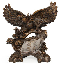 Load image into Gallery viewer, Chinese Feng Shui Lucky Wealth Eagle Home/Office Decor Sculpture Craft Living Room TV Cabinet Fortune Ornament Housewarming Gift