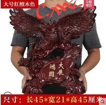 Load image into Gallery viewer, Chinese Feng Shui Lucky Wealth Eagle Home/Office Decor Sculpture Craft Living Room TV Cabinet Fortune Ornament Housewarming Gift
