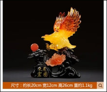 Load image into Gallery viewer, Chinese Feng Shui Lucky Wealth Eagle Home/Office Decor Sculpture Craft Living Room TV Cabinet Fortune Ornament Housewarming Gift