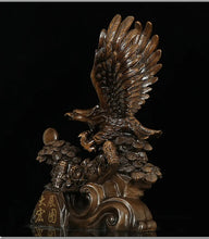 Load image into Gallery viewer, Chinese Feng Shui Lucky Wealth Eagle Home/Office Decor Sculpture Craft Living Room TV Cabinet Fortune Ornament Housewarming Gift