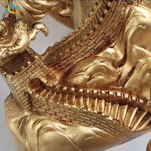 Load image into Gallery viewer, Chinese Feng Shui Lucky Wealth Great Wall Eagle LED Crystal Wall Lamp/Wall Light Home/Office Decor Sculpture Craft Living Room TV Cabinet Fortune Ornament Housewarming Gift