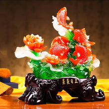 Load image into Gallery viewer, Chinese Feng Shui Lucky Wealth Gold Fish Statue Home/Office Decor Sculpture Craft Living Room TV Cabinet Fortune Ornament Housewarming Gift