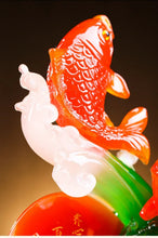 Load image into Gallery viewer, Chinese Feng Shui Lucky Wealth Gold Fish Statue Home/Office Decor Sculpture Craft Living Room TV Cabinet Fortune Ornament Housewarming Gift