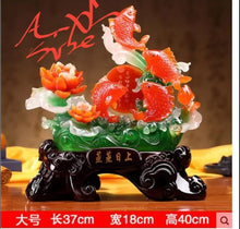 Load image into Gallery viewer, Chinese Feng Shui Lucky Wealth Gold Fish Statue Home/Office Decor Sculpture Craft Living Room TV Cabinet Fortune Ornament Housewarming Gift